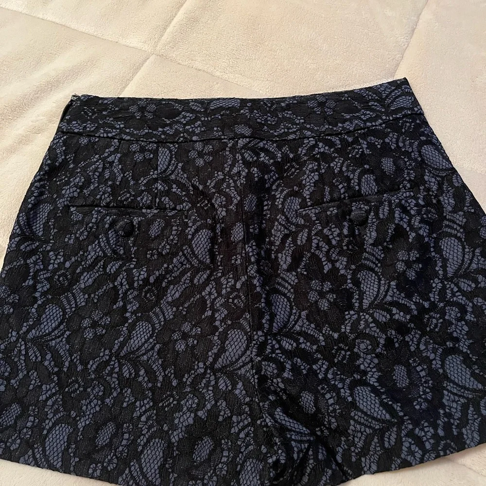 Express Black High Waist Lace Shorts - Picture 2 of 3